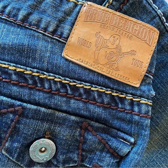 True Religion Jeans Womens Size 29 Vintage Thick Stitching Made In USA Low Rise - Picture 6 of 13